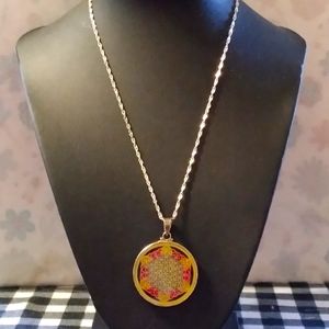 Mandala necklace 925 silver